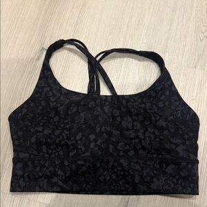 lululemon athletica Black Patterned Strappy Sports Bra